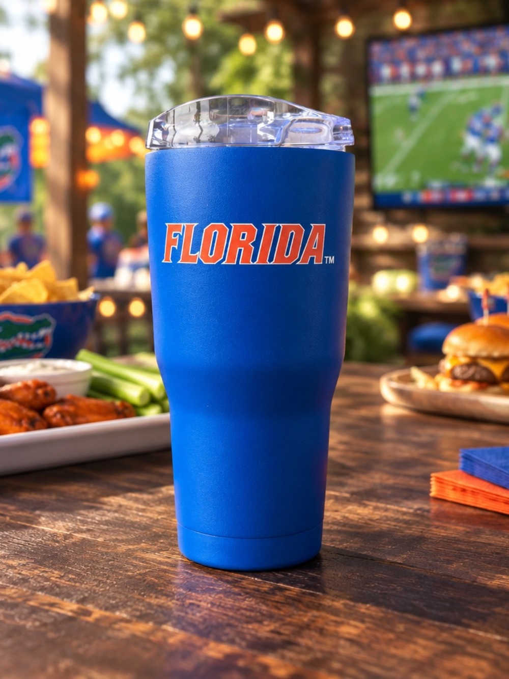 Florida Gators NCAA Logo Brands 30 oz Flip side Powder Coated Tumbler